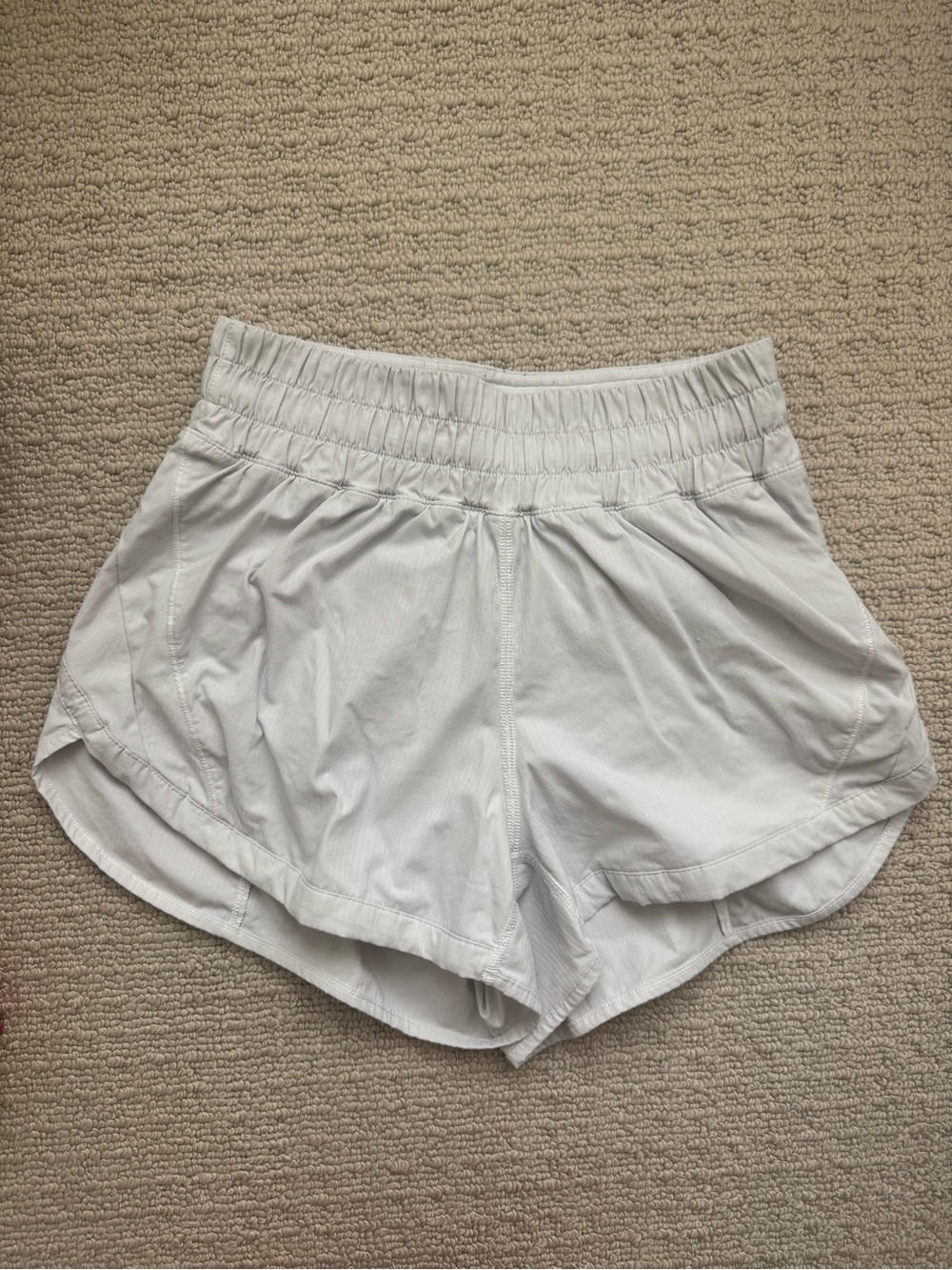 lululemon athletica White Women's Running Shorts with Elastic Waist